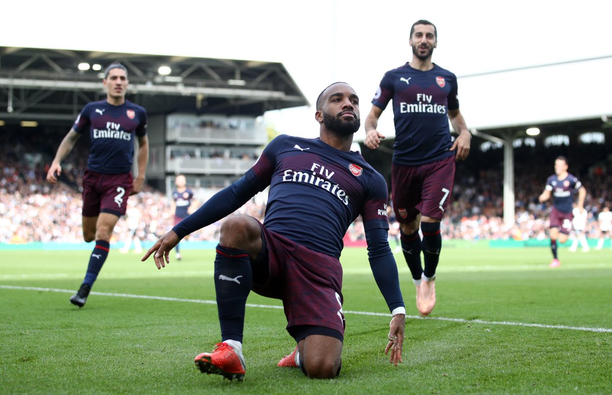 Lacazette vs Fulham 2018